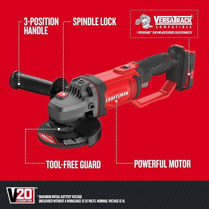 GrindMax™ 8,500 RPM Cordless Angle Grinder