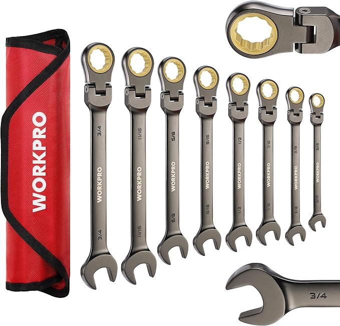 TorqueFlex™ 8-Piece Ratcheting Wrench Set